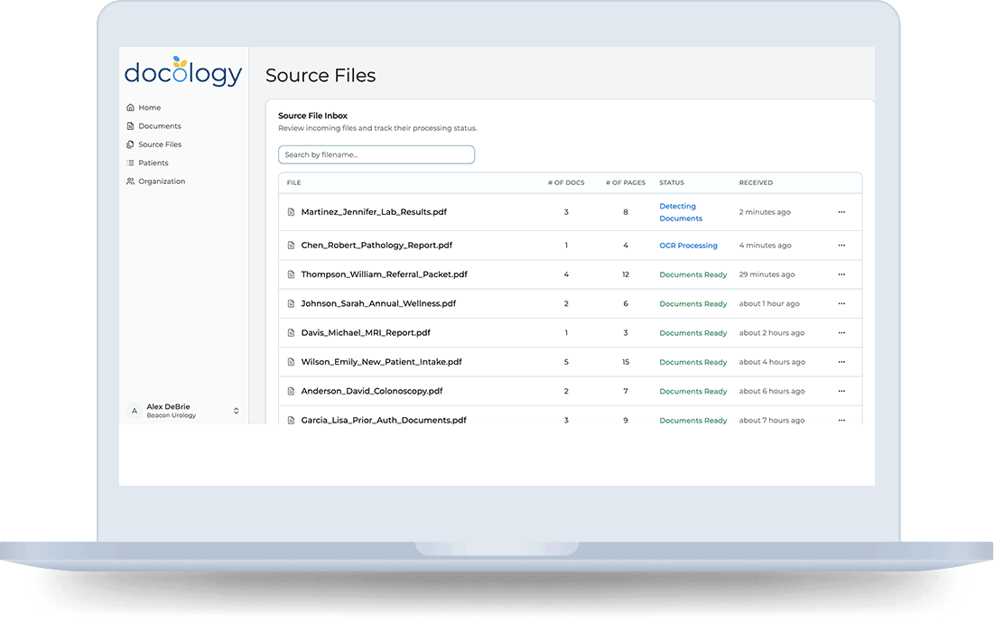 Sample docology interface experiences